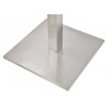 Base de mesa IPANEMA, alta, acero inoxidable, base de 45 x 45 cms