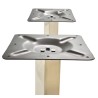 Base de mesa IPANEMA, acero inoxidable, base de 70 x 40 cms