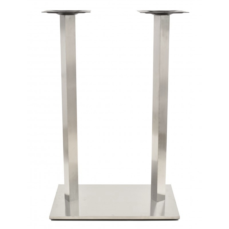 Base de mesa IPANEMA, alta, acero inoxidable, base de 70 x 40 cms