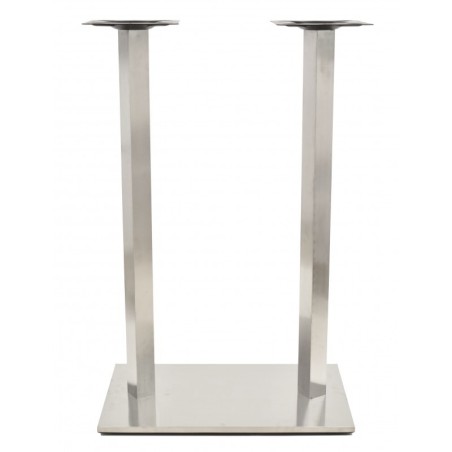 Base de mesa IPANEMA, alta, acero inoxidable, base de 70 x 40 cms