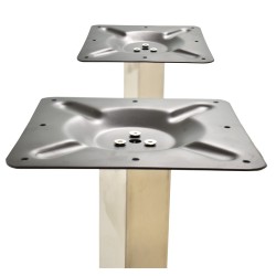 Base de mesa IPANEMA, alta, acero inoxidable, base de 70 x 40 cms