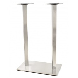 Base de mesa IPANEMA, alta, acero inoxidable, base de 70 x 40 cms