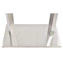 Base de mesa IPANEMA, alta, acero inoxidable, base de 70 x 40 cms