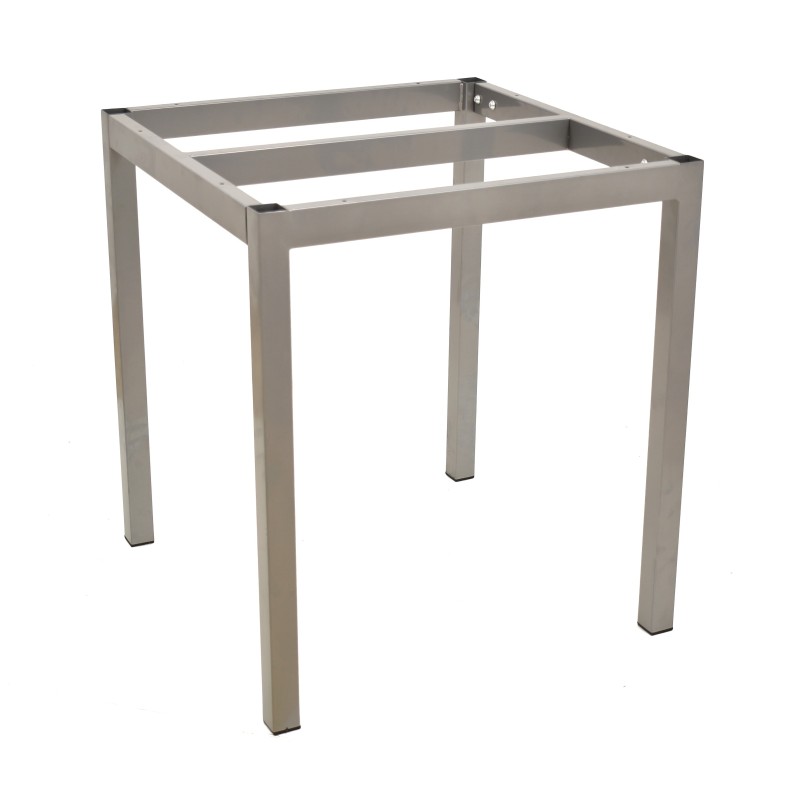 Base de mesa LIRIO, metal, gris plata, 65 x 65 cms, altura 72 cms