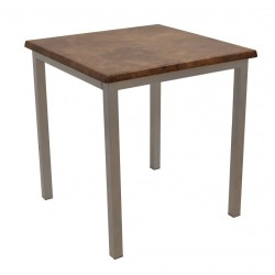 Base de mesa LIRIO, metal, gris plata, 65 x 65 cms, altura 72 cms