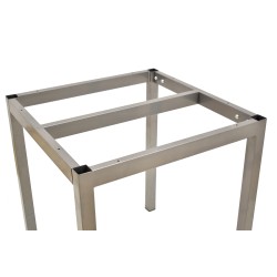 Base de mesa LIRIO, metal, gris plata, 65 x 65 cms, altura 72 cms