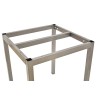 Base de mesa LIRIO, metal, gris plata, 65 x 65 cms, altura 72 cms