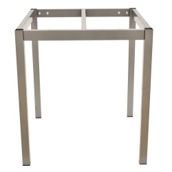 Base de mesa LIRIO, metal, gris plata, 65 x 65 cms, altura 72 cms