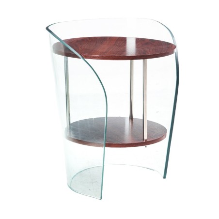 Mesa MODBURY, baja, madera, cristal