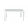Mesa ROYAL, lacada blanca, cristal ceramico