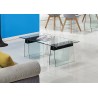 Mesa SELENE, baja, madera, cristal templado