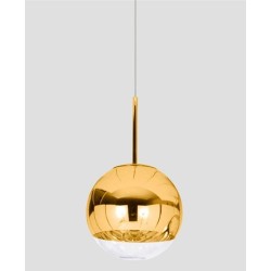 Lámpara KARIM, colgante, cristal, dorado - transparente