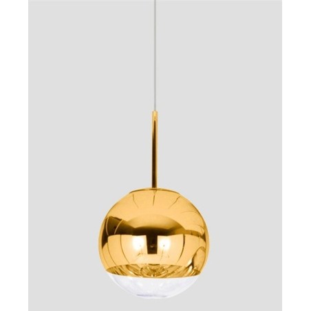 Lámpara KARIM, colgante, cristal, dorado - transparente