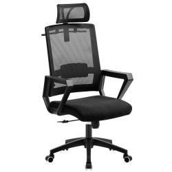 Sillón de oficina ASTON, negro