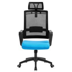 Sillón de oficina ASTON, negro, malla negra