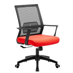 Sillón de oficina RISLEY, negro, malla negra