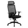 Sillón de oficina CLAYTON, negro