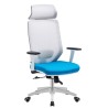 Sillón de oficina CLAYTON, blanco, malla gris
