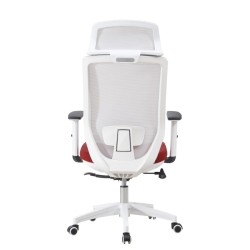 Sillón de oficina CLAYTON, blanco, malla gris