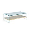 Mesa POITIERS, baja, estante, cristal