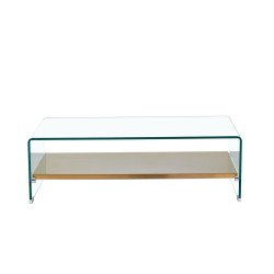 Mesa POITIERS, baja, estante, cristal