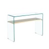 Consola POITIERS, estante, cristal