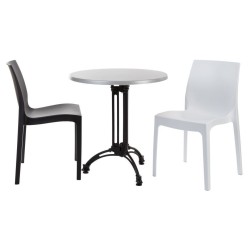 Base de mesa EIFFEL, aluminio, 3 pies, negra
