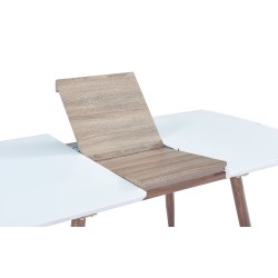 Mesa SOHAIL, extensible, metal, madera, cristal