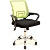 Sillón de oficina FISS NEW, negro, regulación de altura, basculante, malla verde