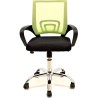Sillón de oficina FISS NEW, negro, regulación de altura, basculante, malla verde