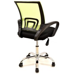 Sillón de oficina FISS NEW, negro, regulación de altura, basculante, malla verde