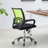 Sillón de oficina FISS NEW, negro, regulación de altura, basculante, malla verde