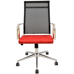 Sillón de oficina AUSTRIA, alto, malla negra