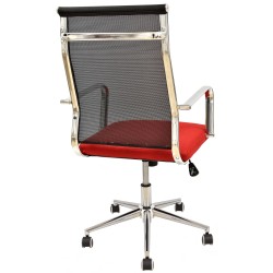 Sillón de oficina AUSTRIA, alto, malla negra