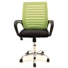 Sillón de oficina SUNSET, negro,regulación de altura, basculante, malla verde pistacho