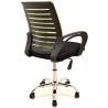 Sillón de oficina SUNSET, negro,regulación de altura, basculante, malla verde pistacho