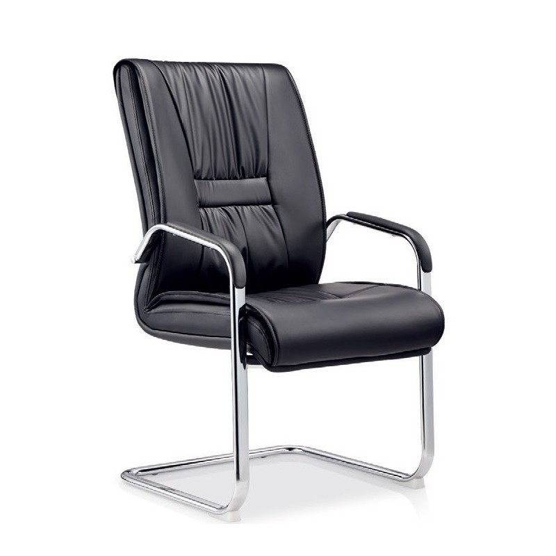 Sillón de oficina FLANDES, fijo de patín, cromado