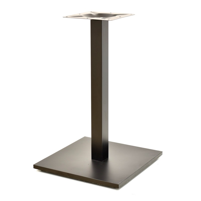 Base de mesa BEVERLY, tubo cuadrado, negra, base de 45 x 45 cms