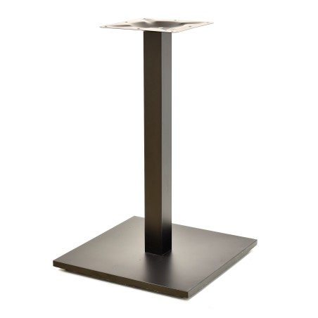 Base de mesa BEVERLY, tubo cuadrado, negra, base de 45 x 45 cms
