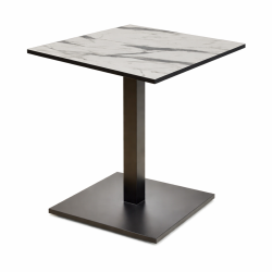 Base de mesa BEVERLY, tubo cuadrado, negra, base de 45 x 45 cms