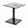 Base de mesa BEVERLY, tubo cuadrado, negra, base de 45 x 45 cms