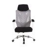 Sillón de oficina GRAZ, blanco, alto, malla gris