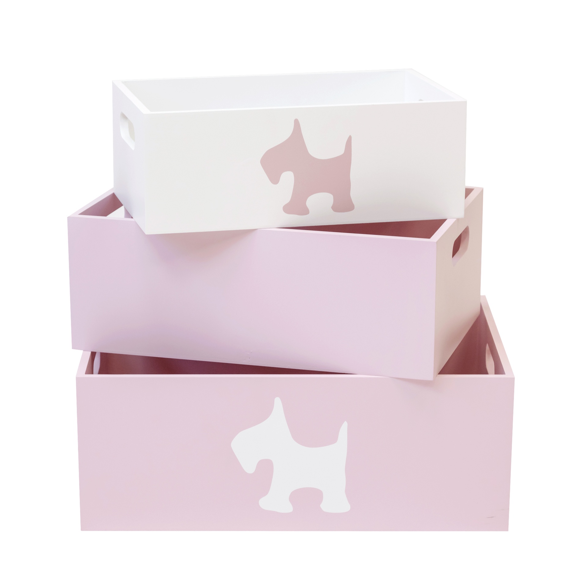 SET 3 CAJAS MADERA PUPPY