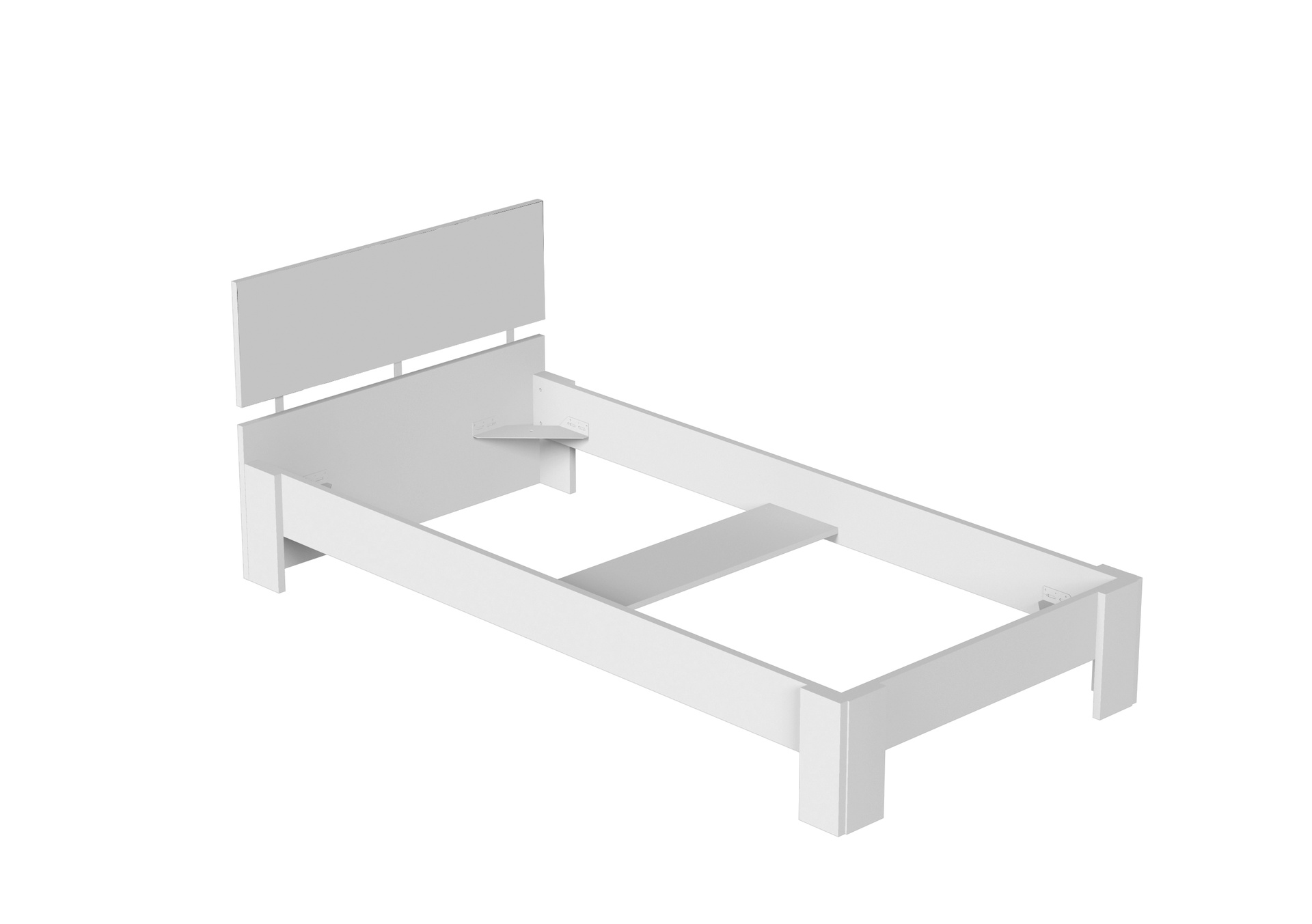 CAMA JUVENIL CON CABEZAL BLANCO 1030x2092x800mm