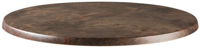 Tablero de mesa Werzalit-SM, MARRÓN ÓXIDO 223, 80 cms de diámetro*.