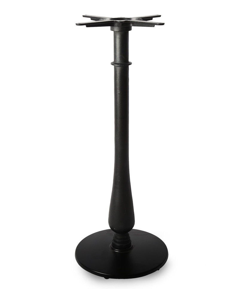 Base de mesa TÁMESIS, alta, negra, 43 cms de diámetro, altura 108 cms