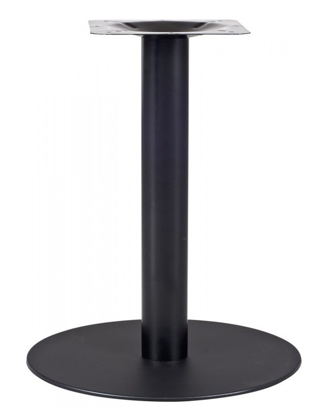 Base de mesa BOMBAY 60, tubo redondo, negra, base de acero de 8 mm. 60 cms de diámetro, altura 72 cms
