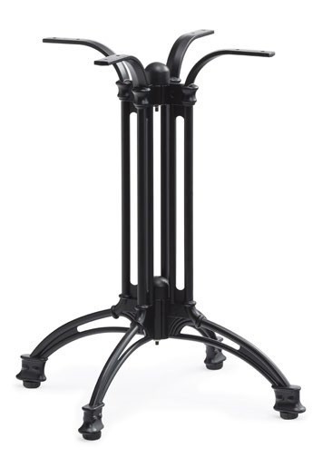 Base de mesa EIFFEL NEW-4, aluminio, 4 pies, negra, altura 70 cms