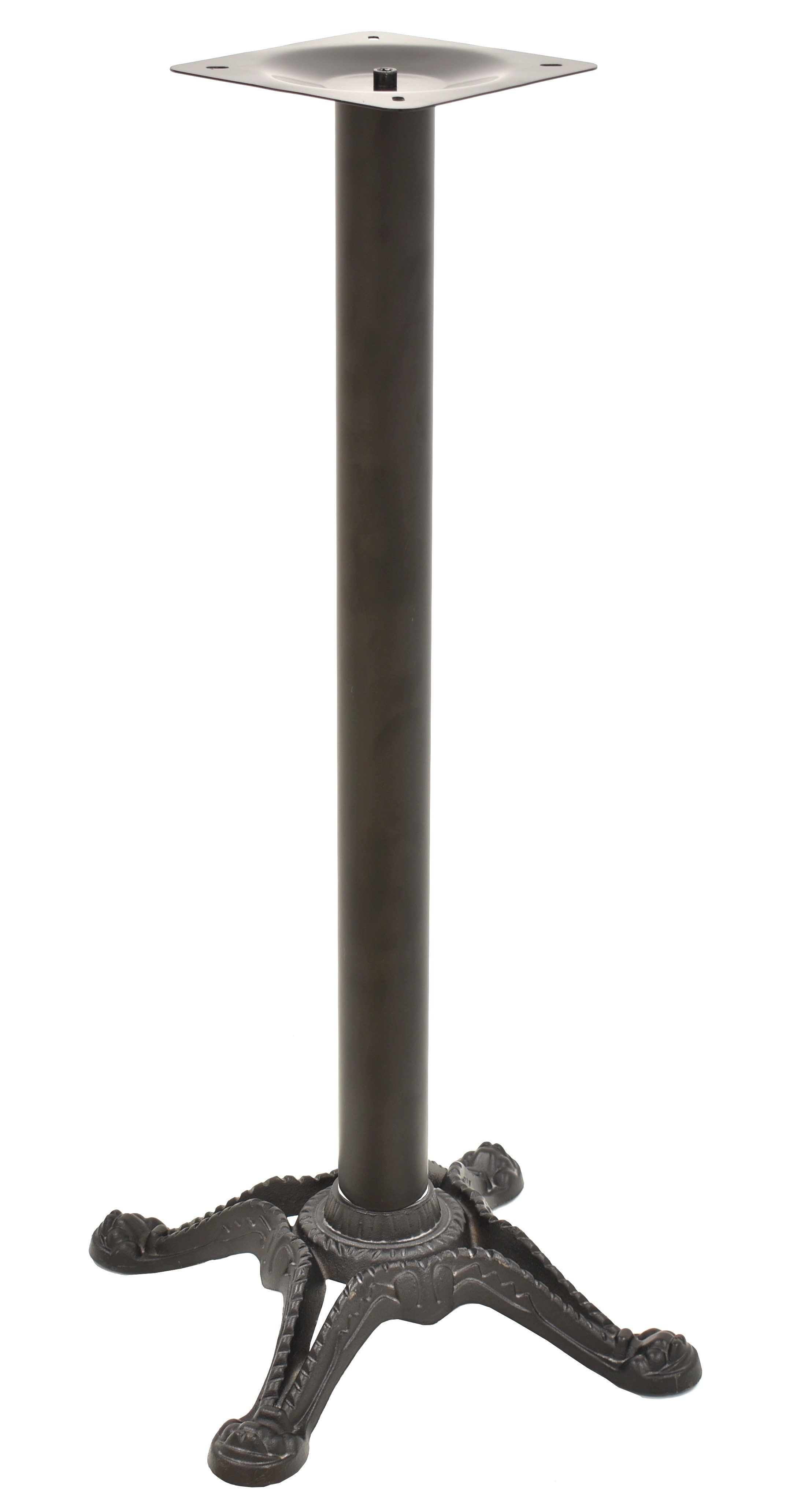 Base de mesa RÓDANO, alta, fundición, negra, base de 58 x 58 cms, altura 110 cms