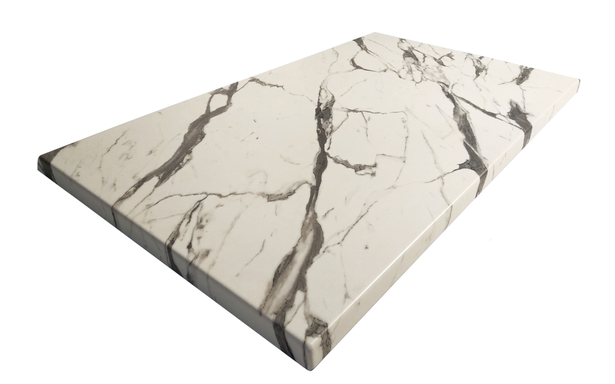 Tablero de mesa Werzalit WER-FANTASY, Mármol Ayfon 5657, 120 x 80 cms